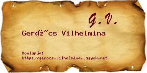 Gerócs Vilhelmina névjegykártya